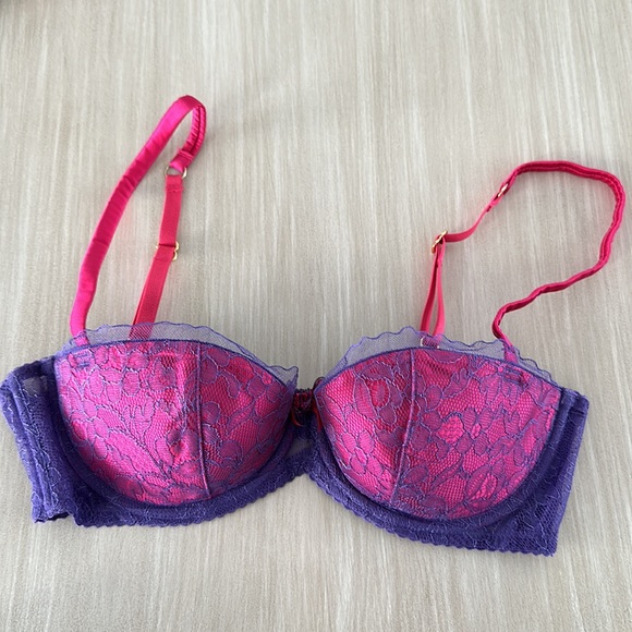 Agent Provocateur Hyacinth Pink and Purple Lace Bra 34C - Picture 5 of 8